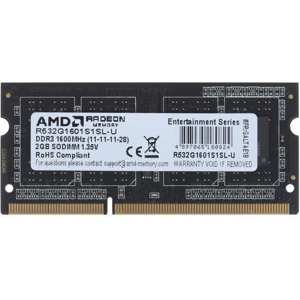 Пам'ять AMD 2GB DDR3 1600 (R532G1601S1SL-U) 9819025 фото