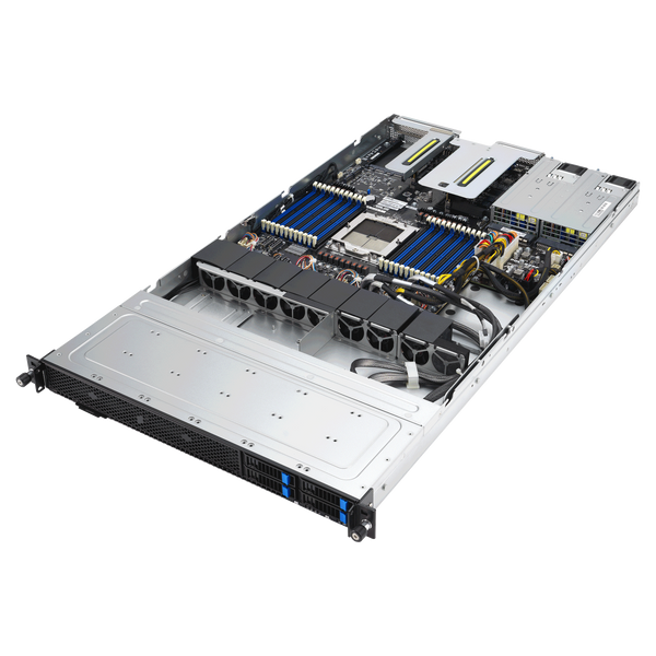 Cервер RIM 2000 R1A1001.03 (RS501A-E12-RS4U) 1U, 2xPSU, 4x2.5", EPYC 9355P, 4x32GB DDR5 RDIMM, 2x480GB SSD M.2, 2x3.84TB SSD U.2 NVMe, 2x1GbE, 2xVGA 9842679 фото