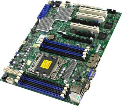 Серверна системна плата: Supermicro MBD-X9SRH-7F Intel® C602J, ATX, 1xCPU LGA 2011, 8*DDR3 ECC Reg, LSI 2308 (SW RAID 0,1,10), 8xSAS2 (6Gbps), Matrox G200eW 16MB, 2xGbLAN, IPMI 9727409S фото