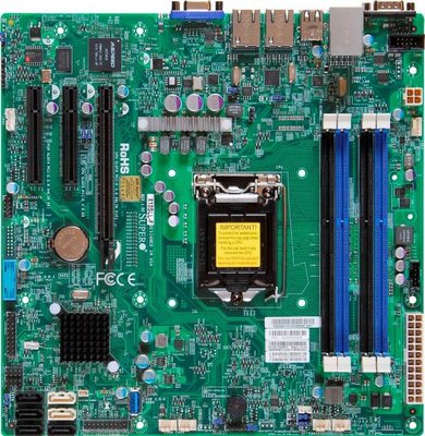 Серверна системна плата Supermicro MBD-X10SLL-F Intel C222 9721355S фото