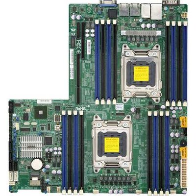 Серверна системна плата: Supermicro MBD-X9DRW-iF Intel C602, 2*LGA 2011, 16*DDR3 ECC sockets, 8*SATA2, 2*SATA3, 2*GbLAN, IPMI 2.0, Proprietary WIO 892444S фото