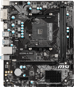 Системна плата MSI A320M sAM4 A320 2xDDR4 HDMI-DVI mATX 9805869 фото