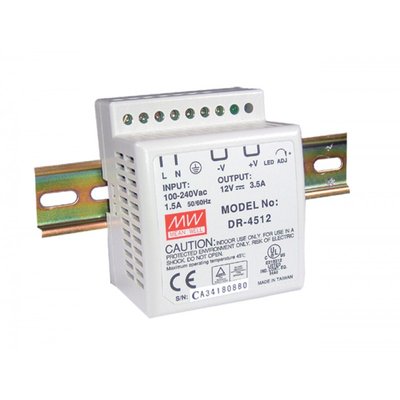 Mean Well DR-4524 AC/DC, 45W, DIN 828826S фото