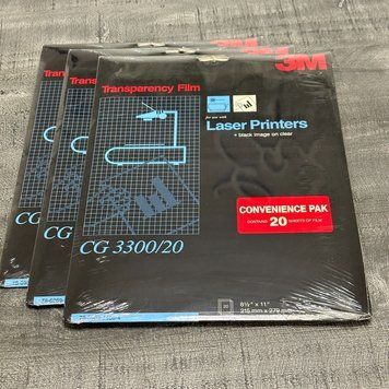 Папір 3M CG3300, для лазерного принтера, 20 шт. в пачці, плівка прозора. 25051S фото