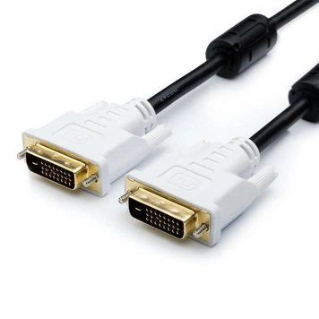Кабель: Atcom 8057 DVI-DVI (2 ferite, 24+1 DVI-D), довжина 1,8 м., чорний 9788266S фото