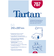 Папір: 3M TARTAN 707 (CG3420), для струменевих принтерів (крім HP), 50 шт. в пачці, прозора плівка 25056S фото