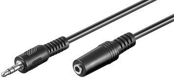 Адаптер: Goobay 75.05.0935 Аудіо подовжувач, 10.0 м M/F ,Jack 3.5mm,D=4.0mm,Standart,сталь,чорний 9715330S фото