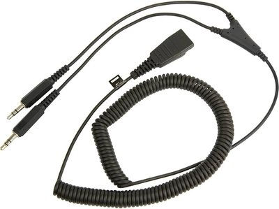Спиральный кабель Jabra QD to RJ9 coiled cord (2m) (8734-599) 9736827S фото