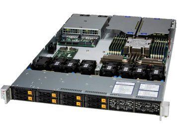 Сервер RIM 2000 R1A1006.02 (AS-1116CS-TN) 1U, 2xPSU, DC-MHS, up to 12x2.5", EPYC 9355P, 4x64GB DDR5 RDIMM, 2x480GB SSD M.2, 4x1.6TB SSD U.3 NVMe, 2x25 9844357 фото
