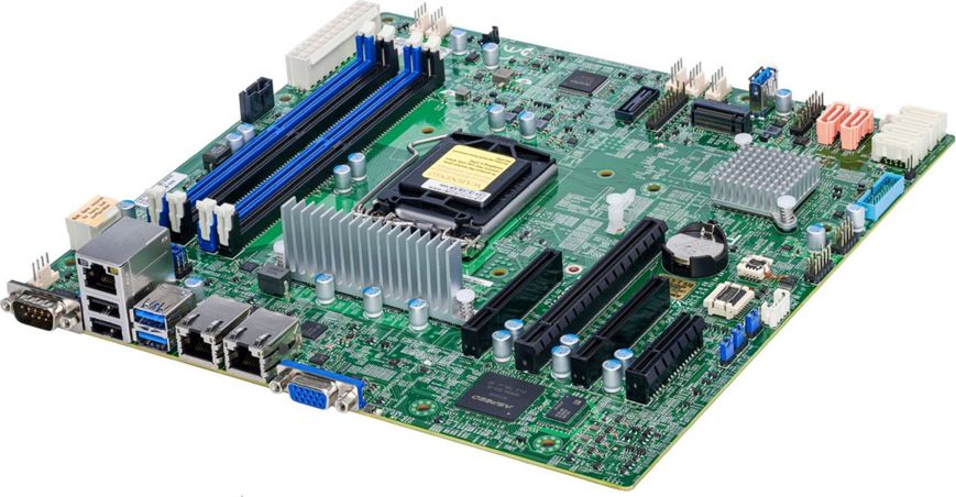 сервер Supermicro SYS-530T-I Midi-Tower, 1xPSU, iC256, Xeon E-2378 (8-core, 2.6GHz), 2x32G DDR4 ECC, 2xSSD 960GB, 2x1GbE, IP-KVM, Video 9834848 фото