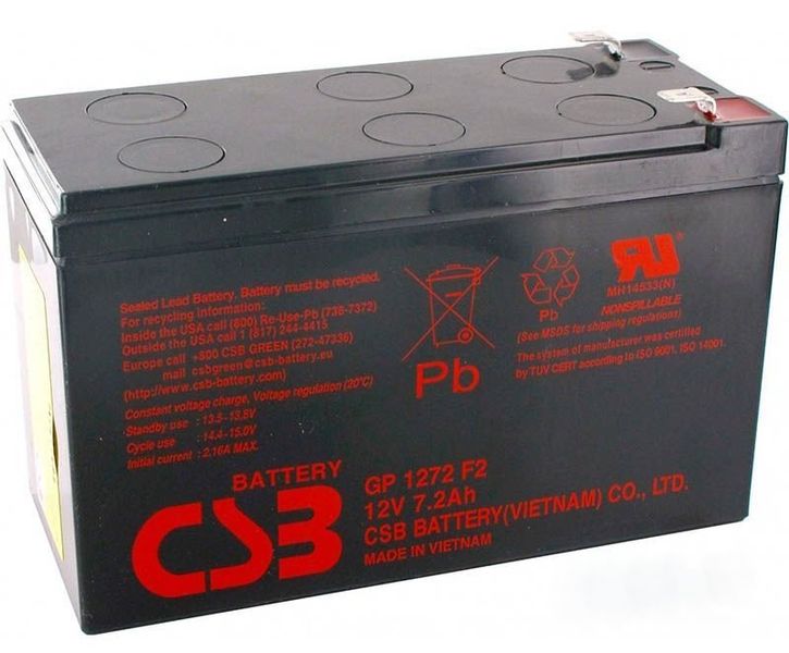 Акумуляторна батарея CSB GP 1272 12V 7.2Ah 5335 фото