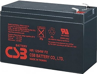 Акумуляторная батарея CSB HR1234WF2 12V 9Ah 34W (151*65*94,  Д,Ш,В), 2.5кг 9800302 фото