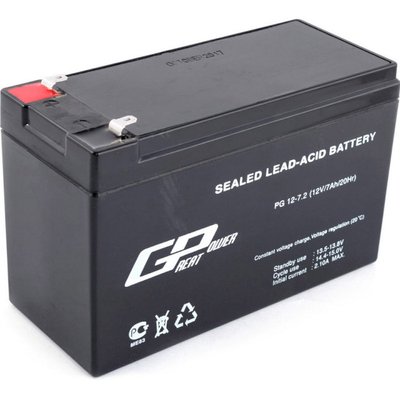 Акумуляторна батарея Great Power PG 12-7.2 12V 7.2Ah (151x65x94мм. ДШВ), 1.95кг 9758660 фото