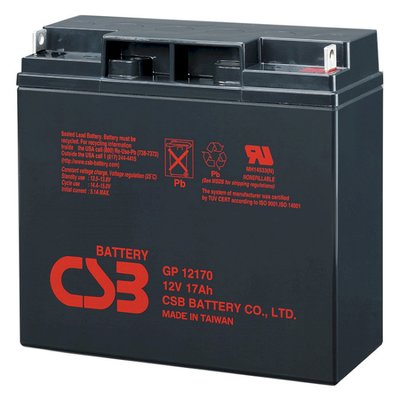 Акумулятор: CSB GP 12170 Акумуляторна батарея 12V 17Ah (181x76.2x167 мм. ДШВ), 5.5кг 5337 фото